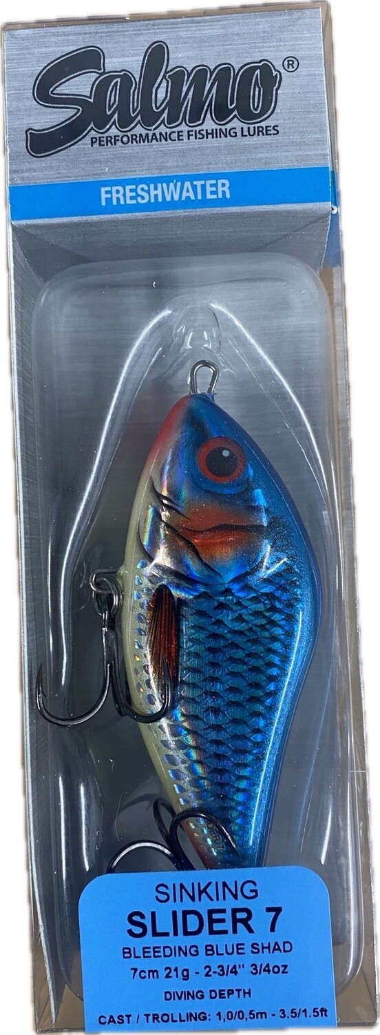 Salmo Slider 21g 7cm, Colour: Bleeding Blue Shad