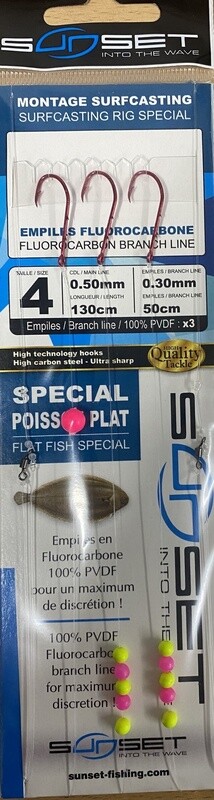 Flatfish Rigs Sunset Surcasting Special Flatfish Rig sz4