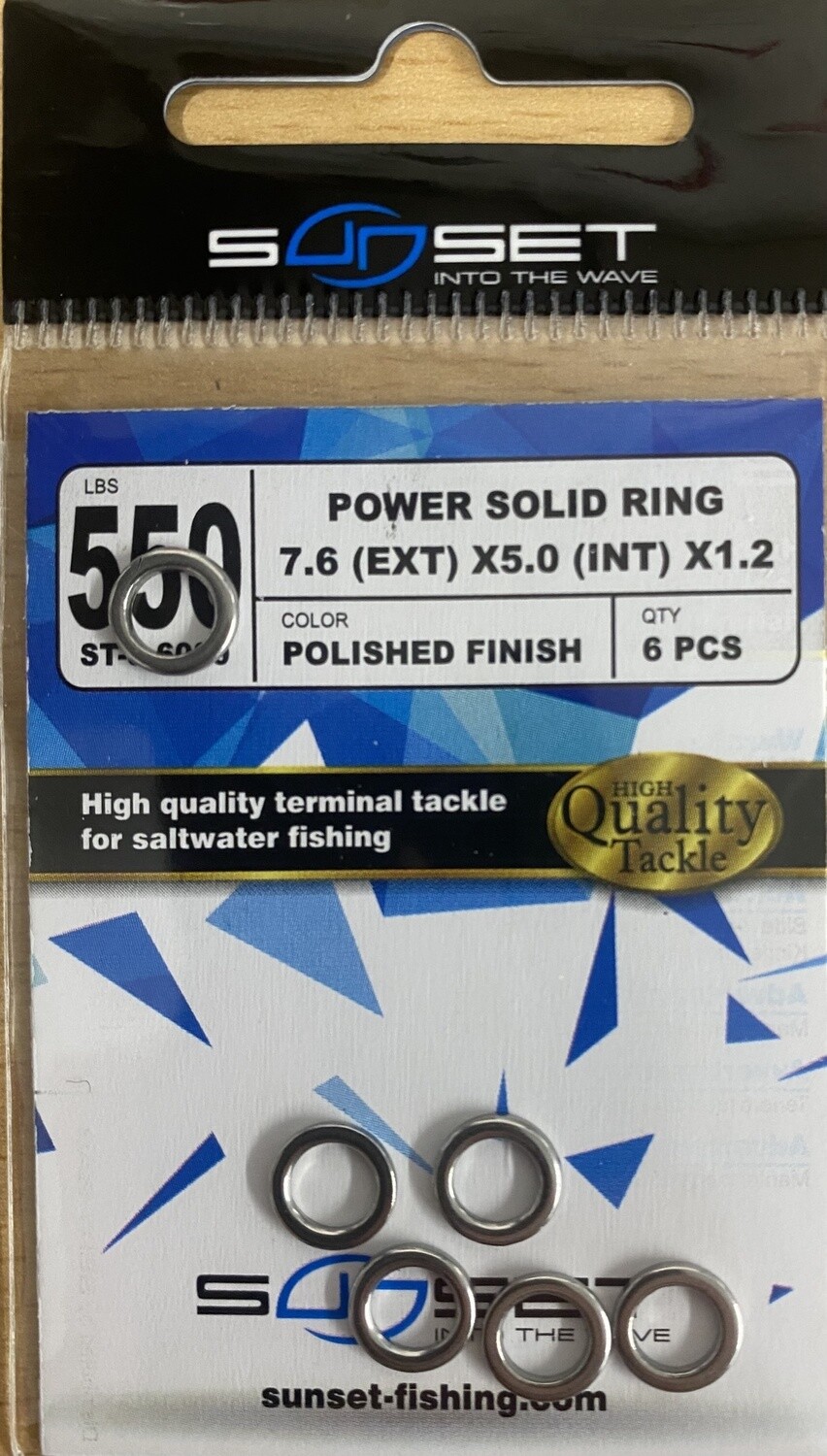 Sunset power Solid Ring 6pcs