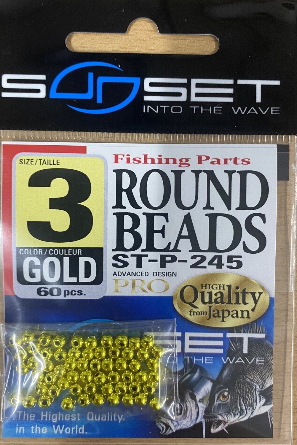 Sunset Round Beads Gold
