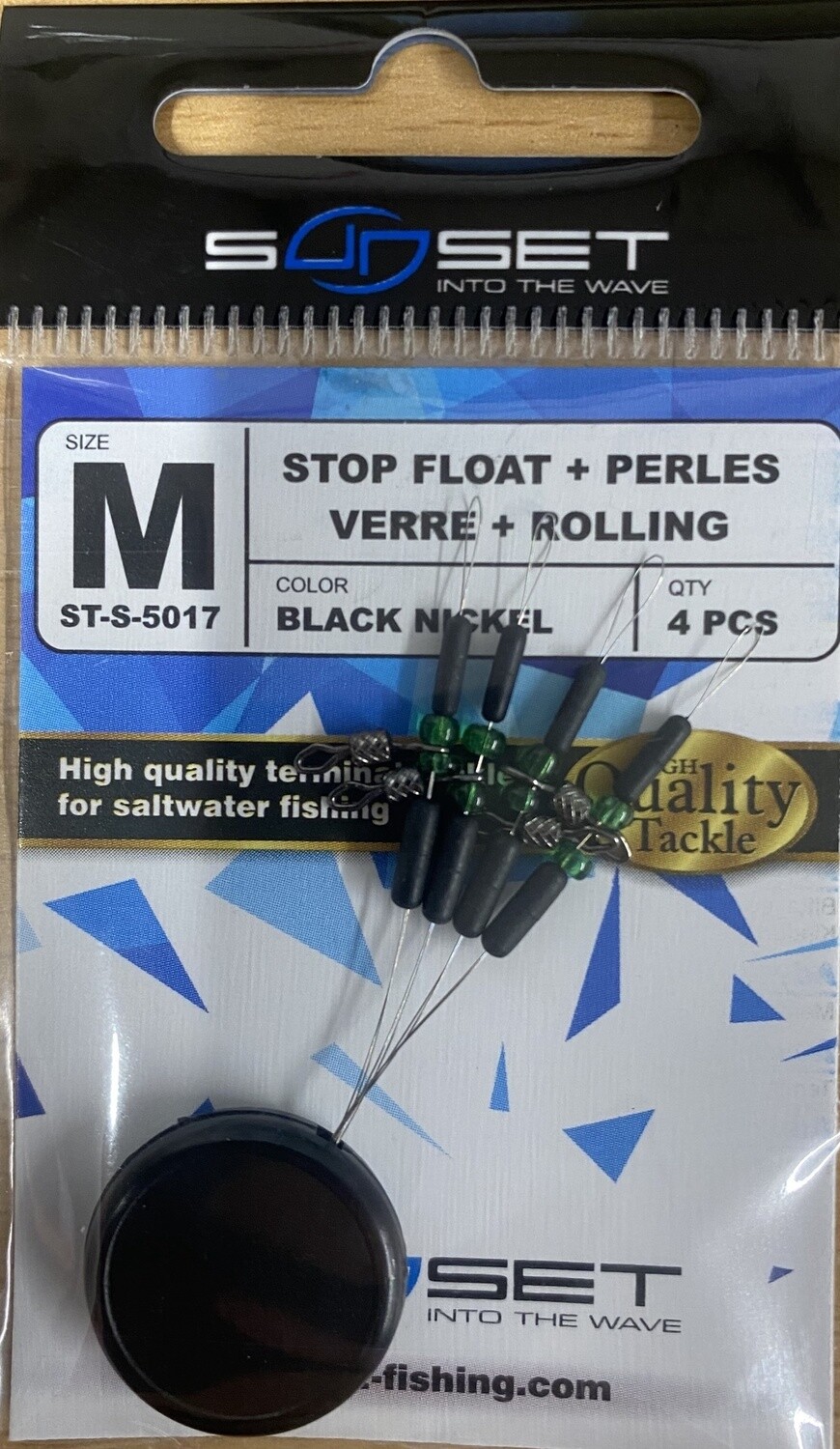 Sunset Float Stop + Rolling Swivel (Fast Rig) 4pcs