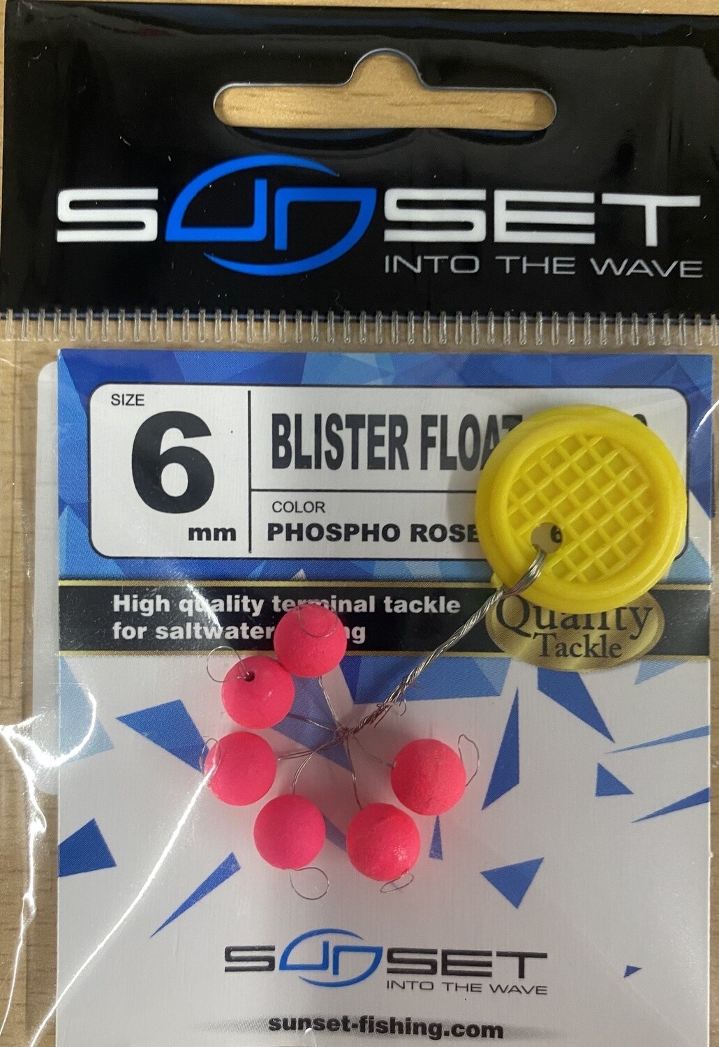 Sunset Blister Float Pink (Pop up) 6Pcs, Diameter: 6mm