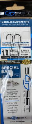 Sunset Surfcasting Special Bar Rig  1/0 Two Hook (Bass)