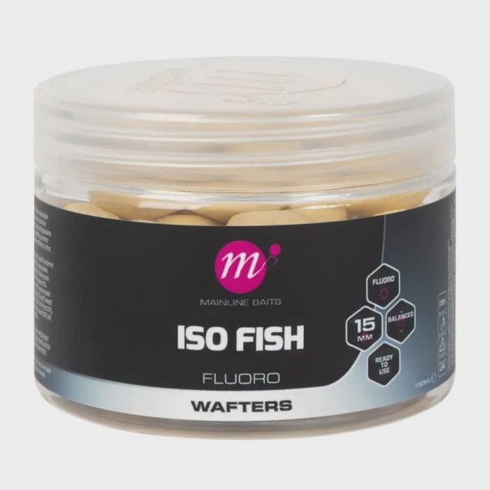 Mainline ISO Fish Fluro Wafters 15mm Round, Colour: Fluro White