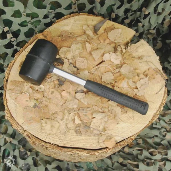 Yellow stone Rubber Mallet with Steel Shaft