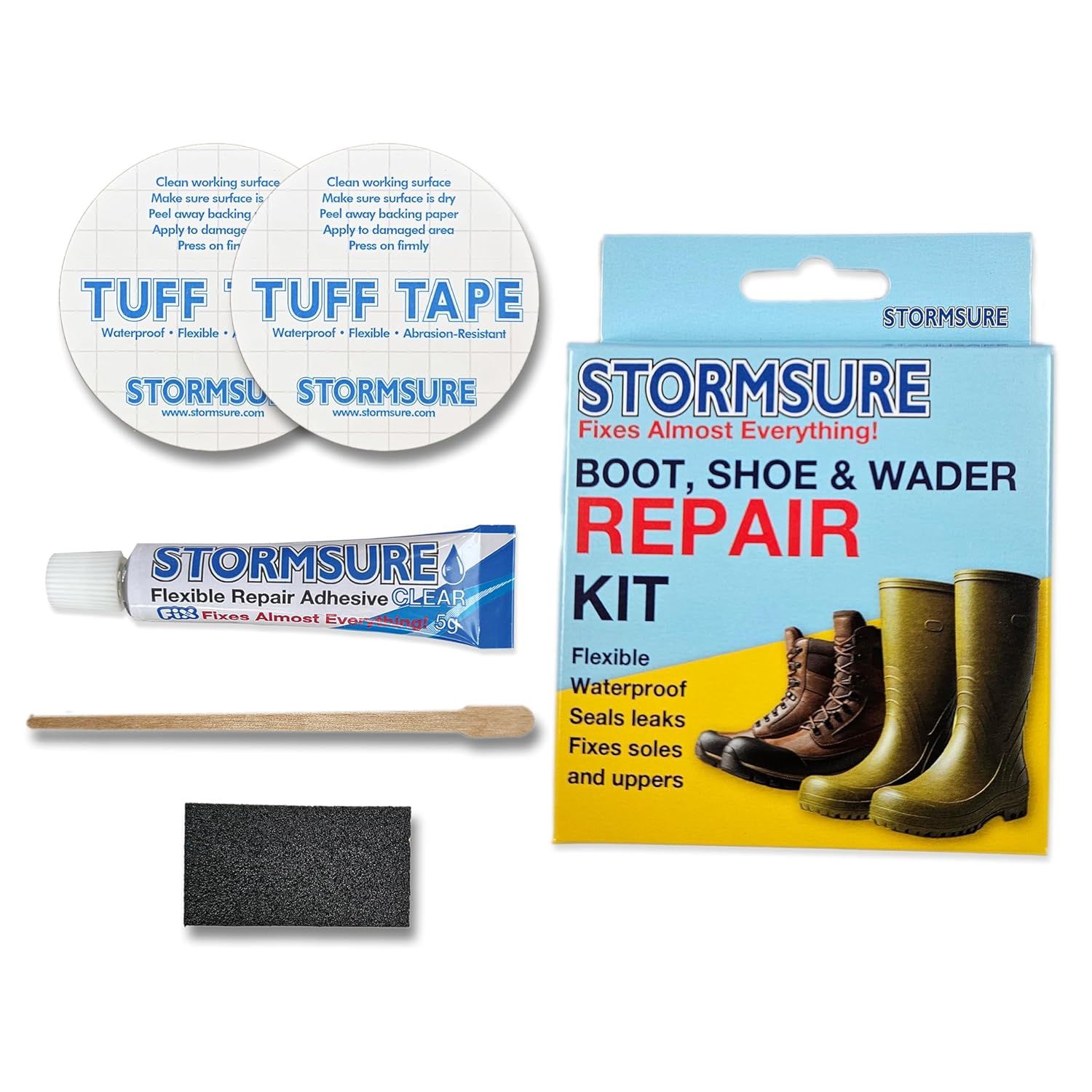 Stormsure Boot, Shoe and Wader Repair Kit Clear