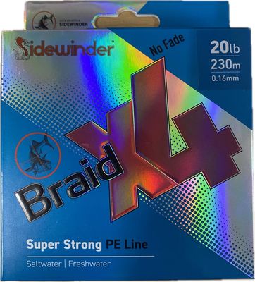 Sidewinder Braid x4 230m (250 Yards)