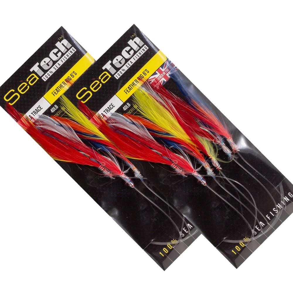 Seatech Feather Rig Multi Colour 1 pack, Type: 3 Hooks