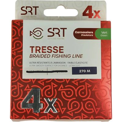 SRT Tresse 8x  Braided Fishing Line Vert Green 40lb 0.28mm 270m