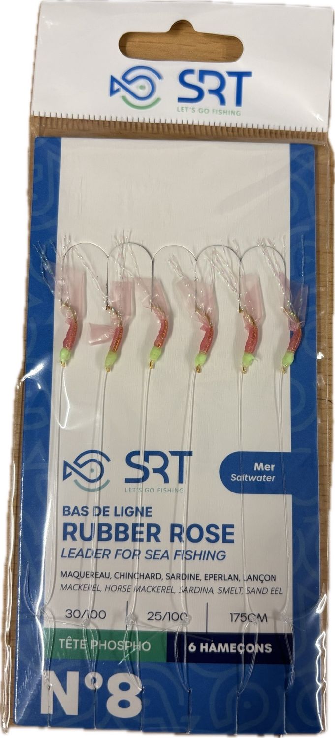 SRT Rubber Rose Sabiki feathers, size.: NO 8