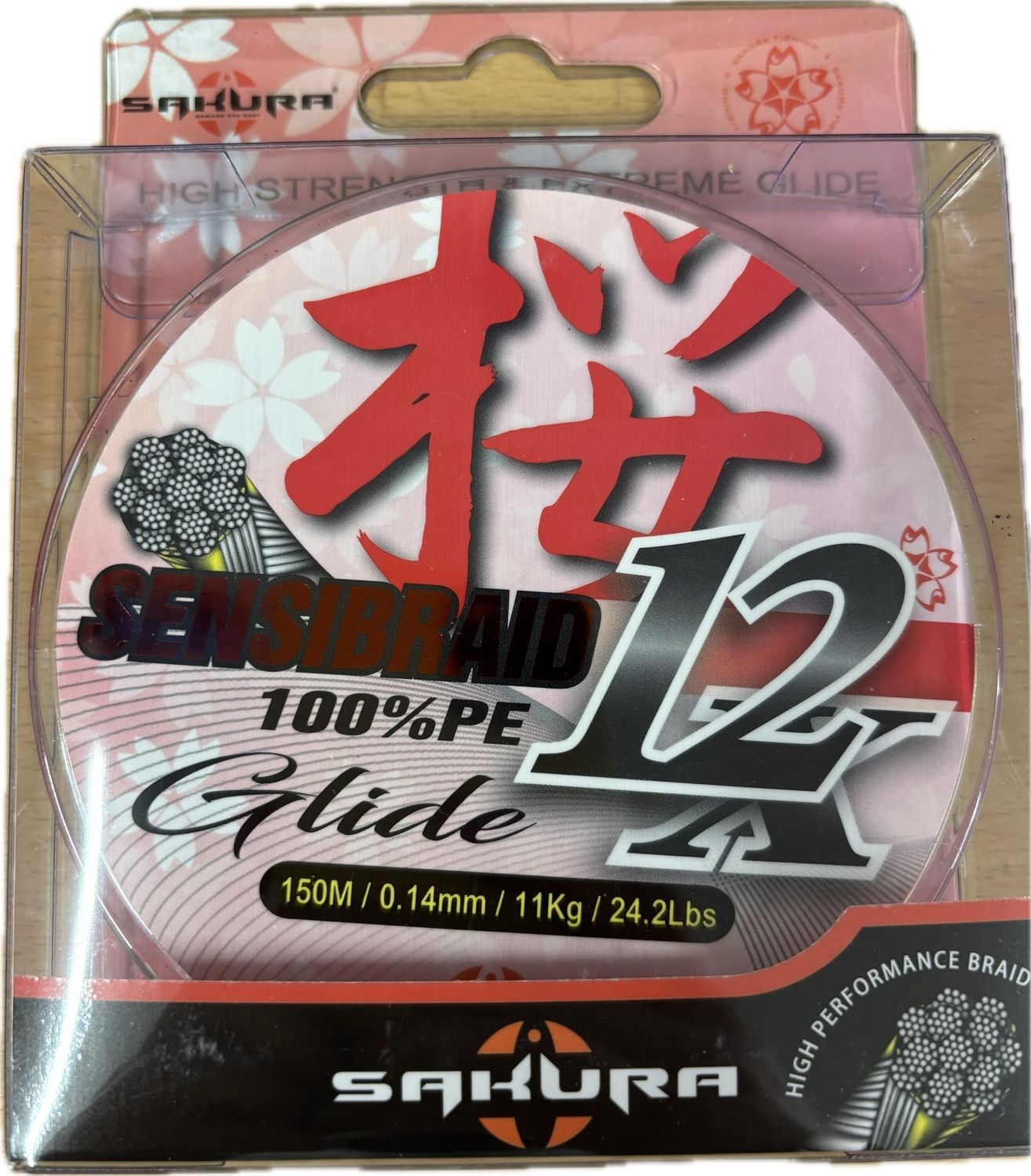 Sakura x12 Sensibraid 150m 0.14mm 11kg 24.2lbs