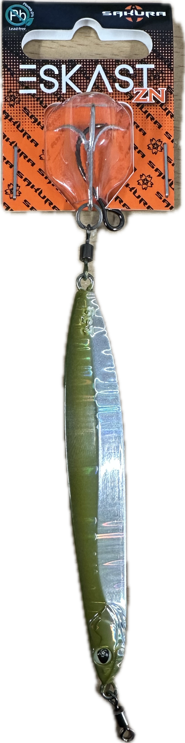 Eskast jig 25g, Colour: ESKAST ZN 25G - 90MM - 178 (Greenish)
