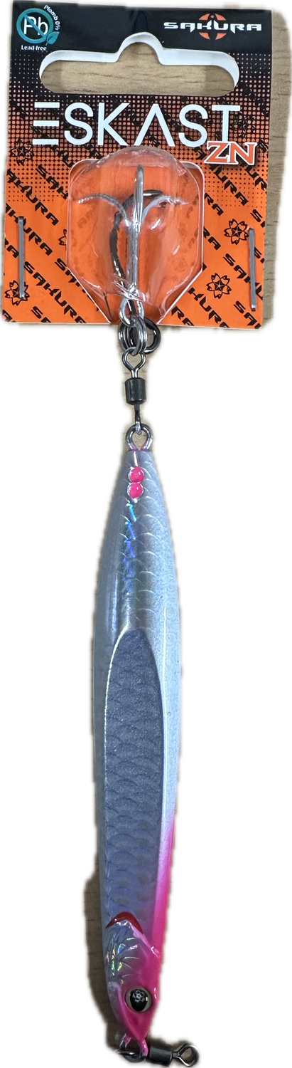 Ezkast Jig 30g, Colour: ESKAST ZN 30G - 100MM - 172 (Pink Head)