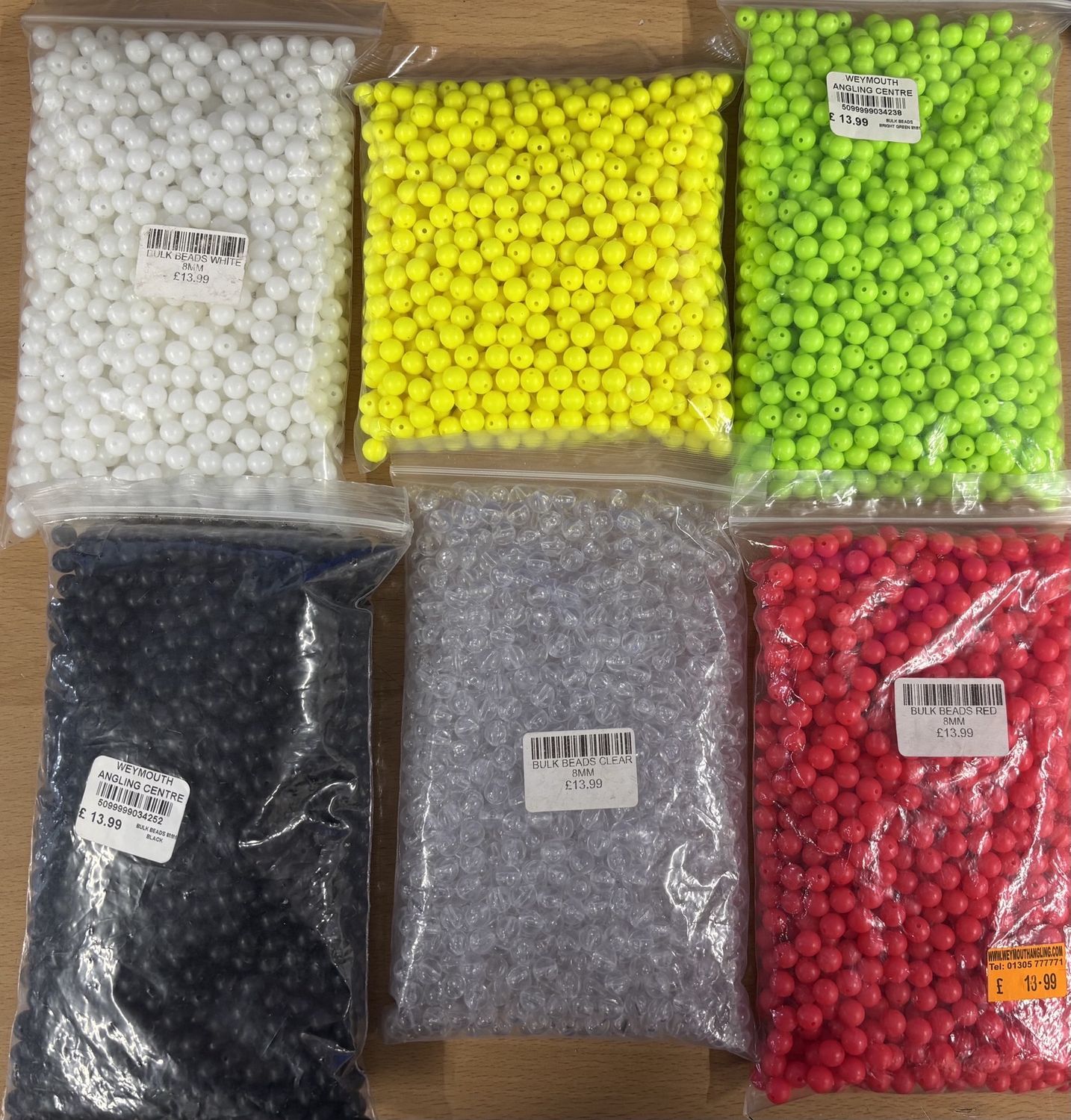 Bulk Beads 8mm 10pcs Approx