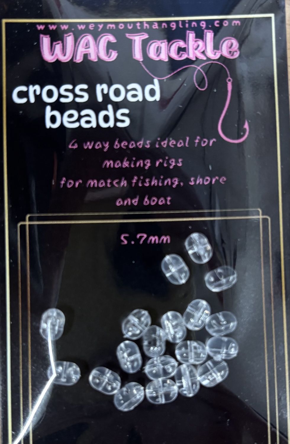 Wac Tackle Cross Road beads 5.7mm