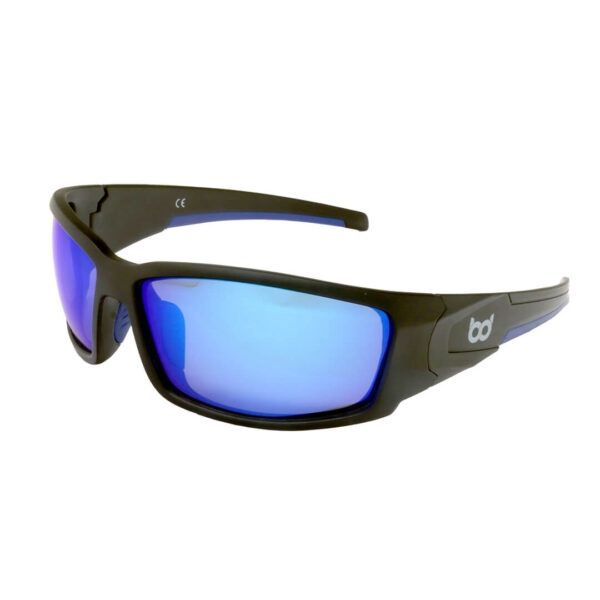 Big Dog Manta Polarized Sunglasses, Colour: Black With Blue Lens
