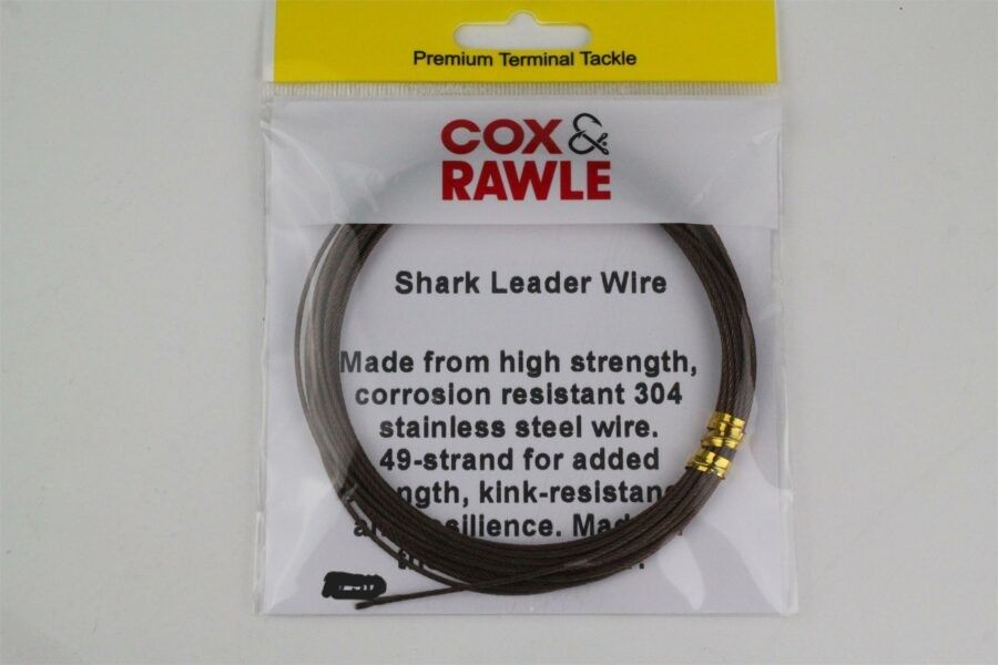 Cox &amp; Rawle Shark Leader Wire 5M 49 Strand, BREAKING STRAIN: 175lb