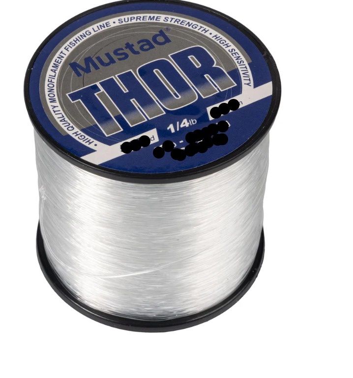 Mustad Thor Monofilament Clear 1/4 Spool, BREAKING STRAIN: 12lb 0.26mm 1480m