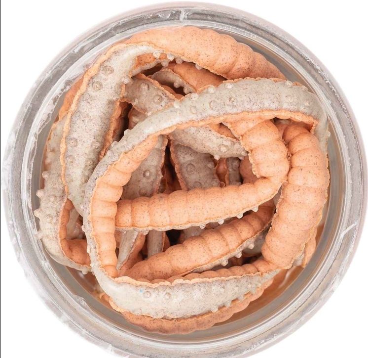 Berkley PowerBait Power Honey Worm Orange Pearl – 2.5 cm (Approx. 55 Pack)