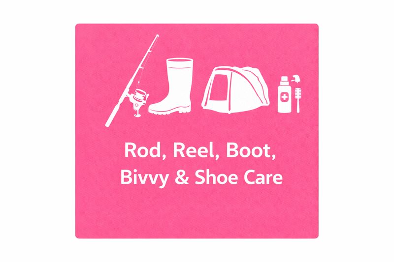Rod, reel, boot, bivvy and shoe care