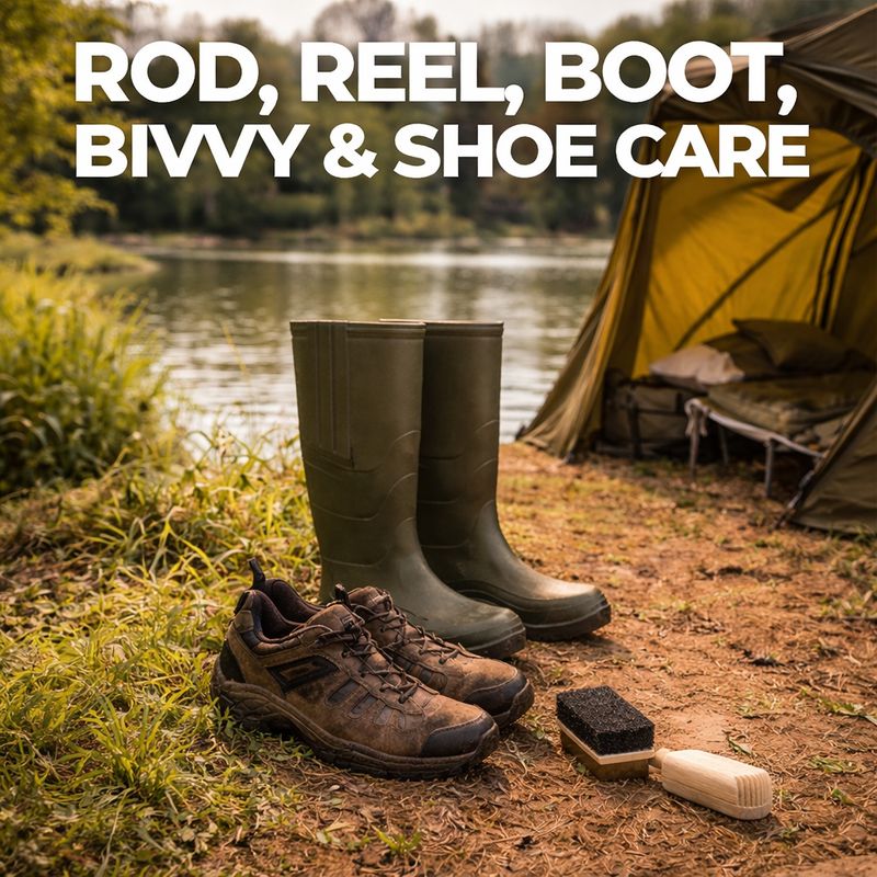 Rod, reel, boot, bivvy and shoe care
