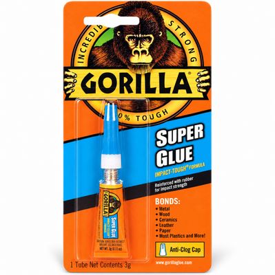 Gorilla Super Glue 3g Clear Fast Setting Impact Resistant Adhesive Gorilla Super Glue