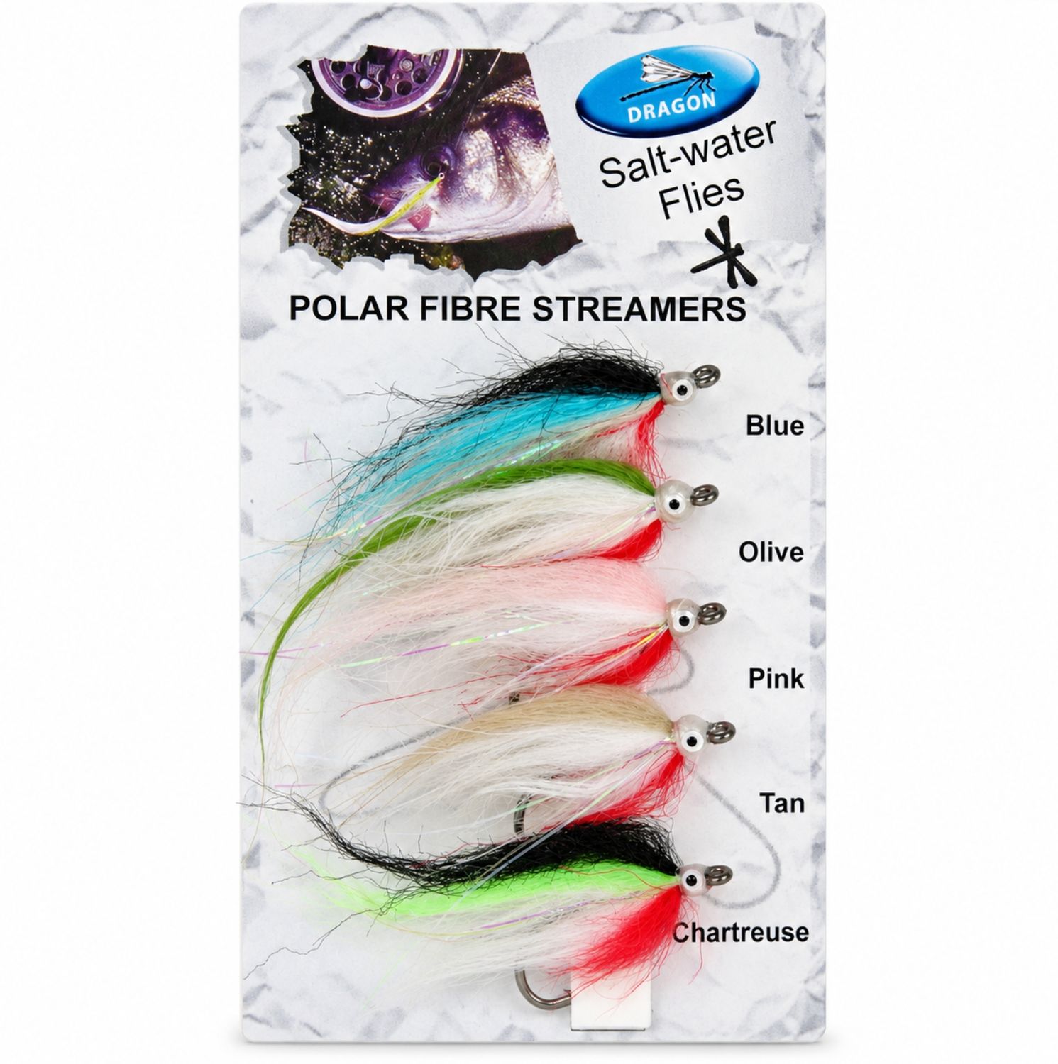 Dragon Polar Fibre Streamer Saltwater Fishing Flies 5 Pack Dennett Outdoor Ltd