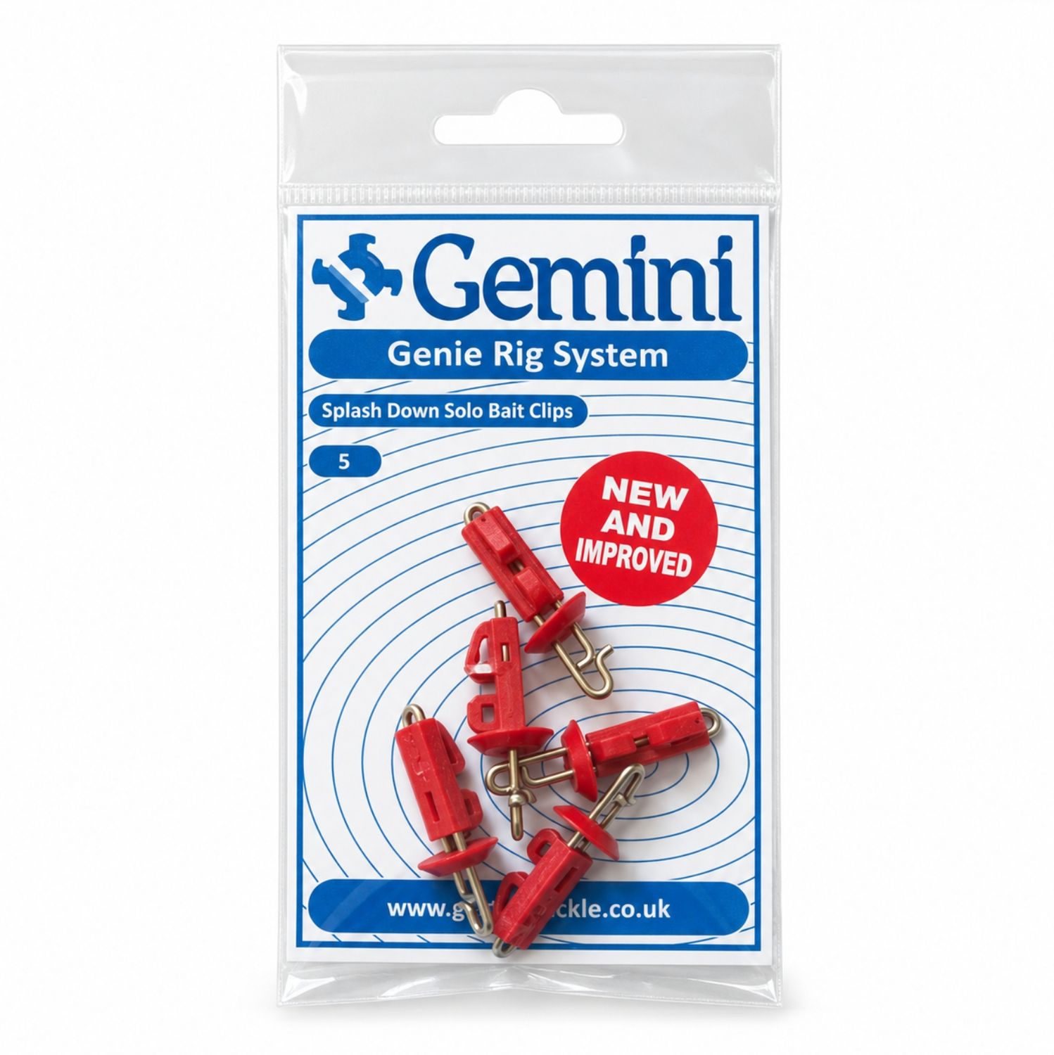 Gemini Splash Down Solo Bait Clips Impact Release Sea Fishing 5 Pack