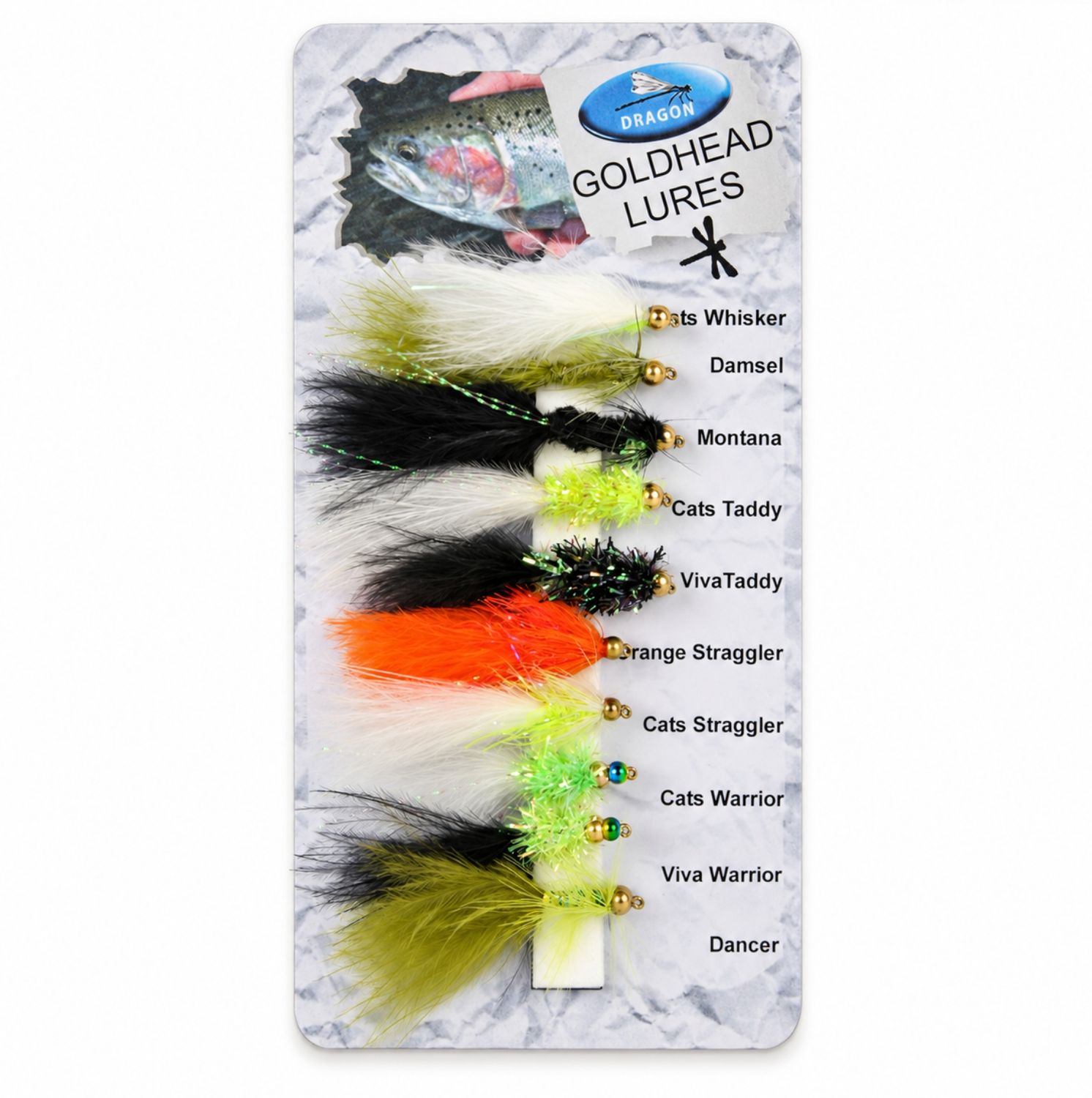 Dragon Goldhead Lures Trout Fishing Fly Selection 10 Pack Dennett Outdoor Ltd