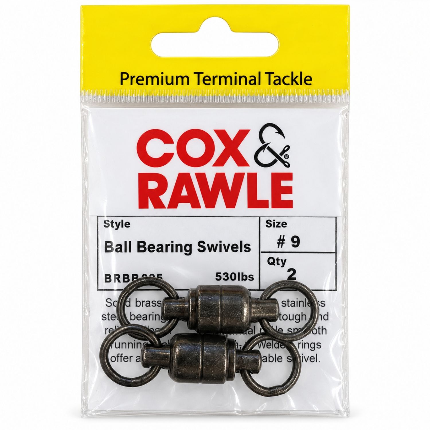 Cox &amp; Rawle Brass Ball Bearing Swivels Size 9