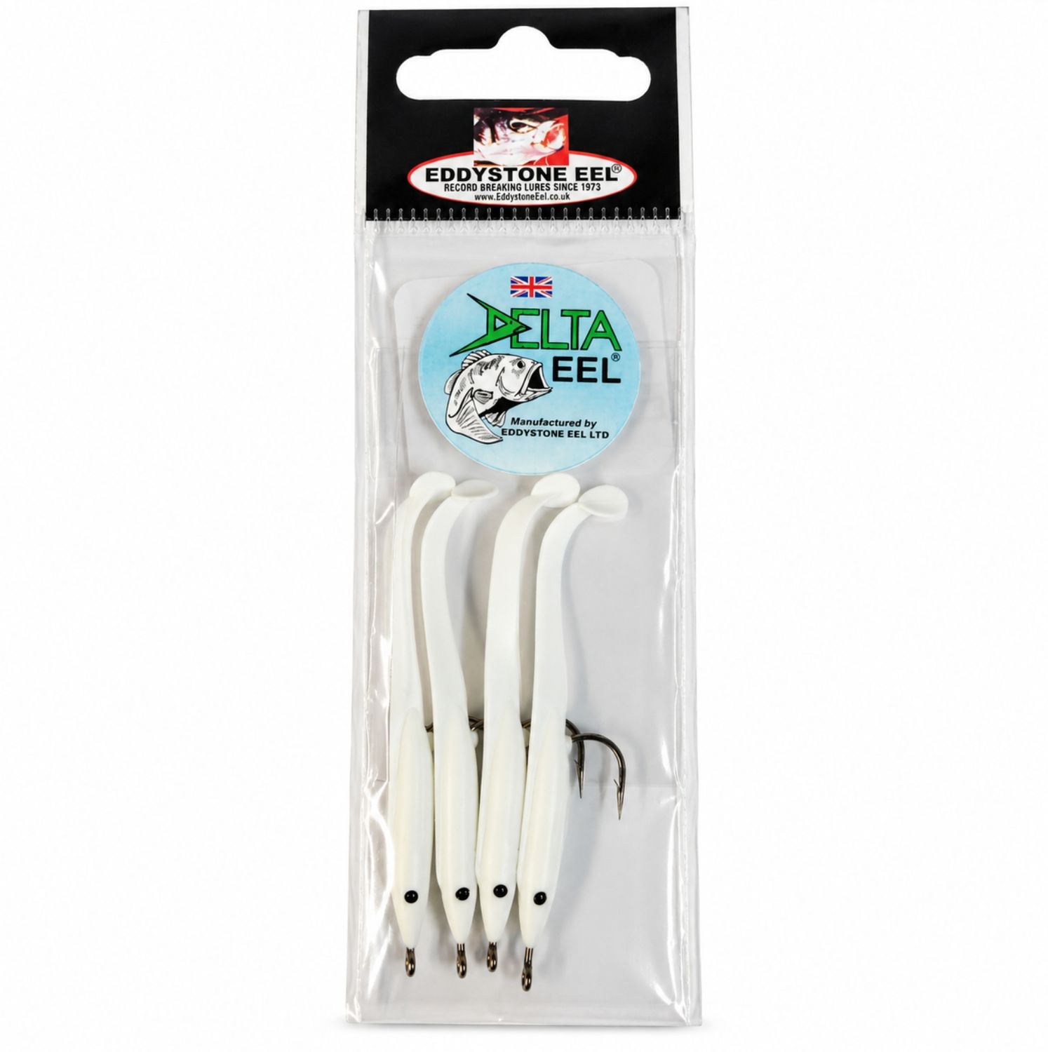 Delta Eels White Sea Fishing Lures 50mm 4 Pack theworldsbestfishinglure.com
