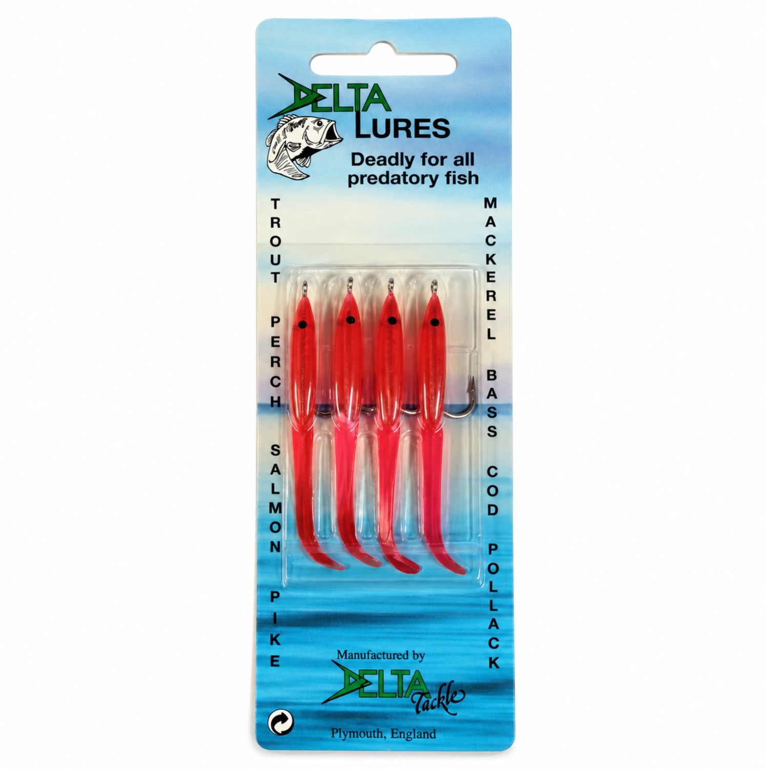 Delta Eels Red Sea Fishing Lures 50mm 4 Pack weymouthangling.com
