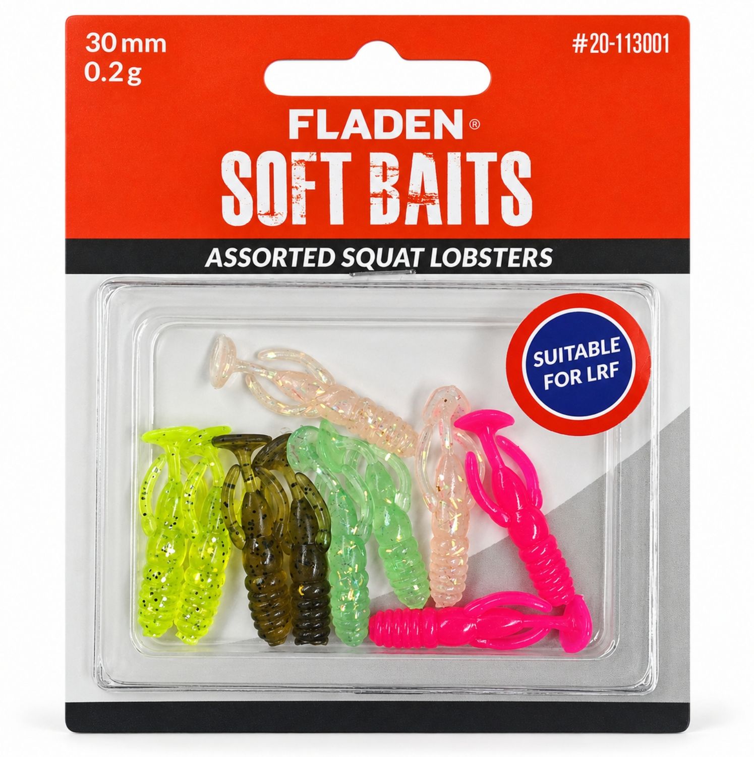 Fladen 3cm Assorted Squat Lobster Soft Lures 10 Pack
