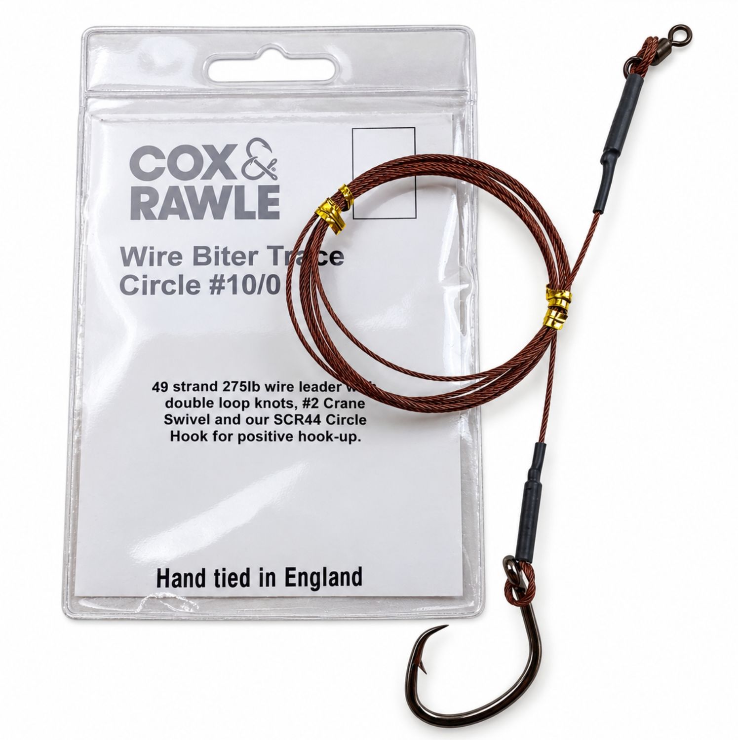 Cox &amp; Rawle Wire Biter Circle Hook Sea Fishing Trace Size 10/0