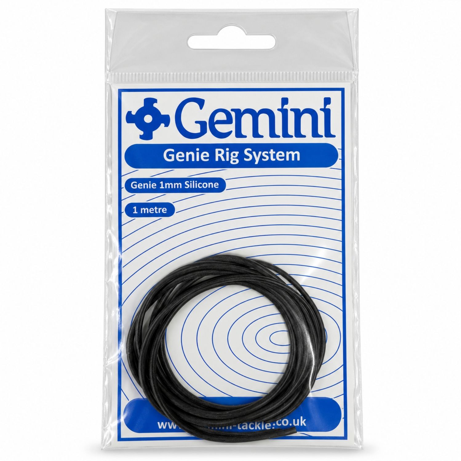 Gemini Genie Silicone Rig Tubing 1m Sea Fishing 1mm &amp; 1.5mm Bore, Colour/Weight: black, Size: 1mm