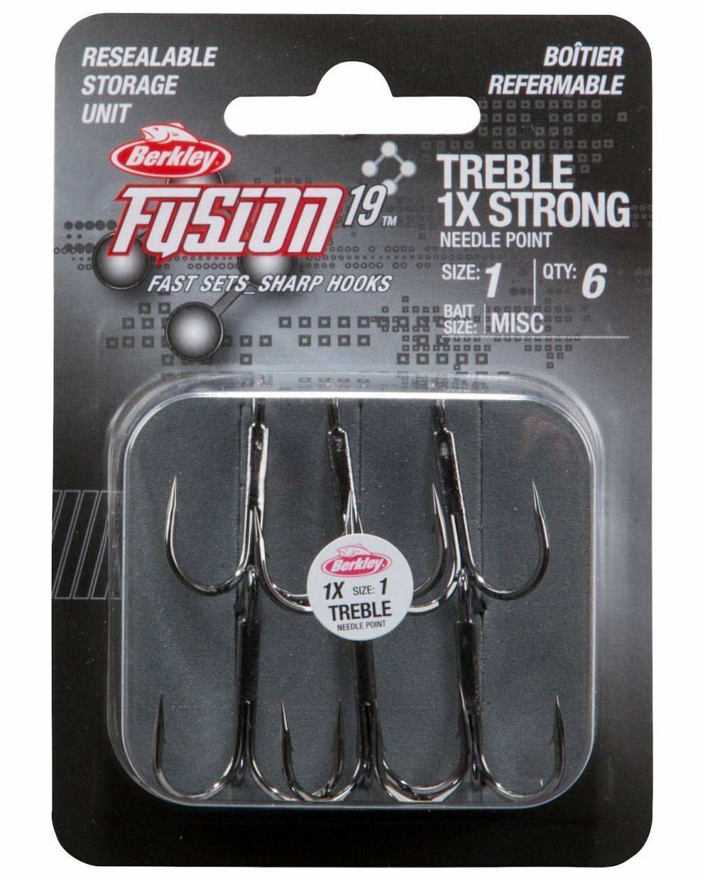 Berkley Fusion Treble Hook, Size: sz10