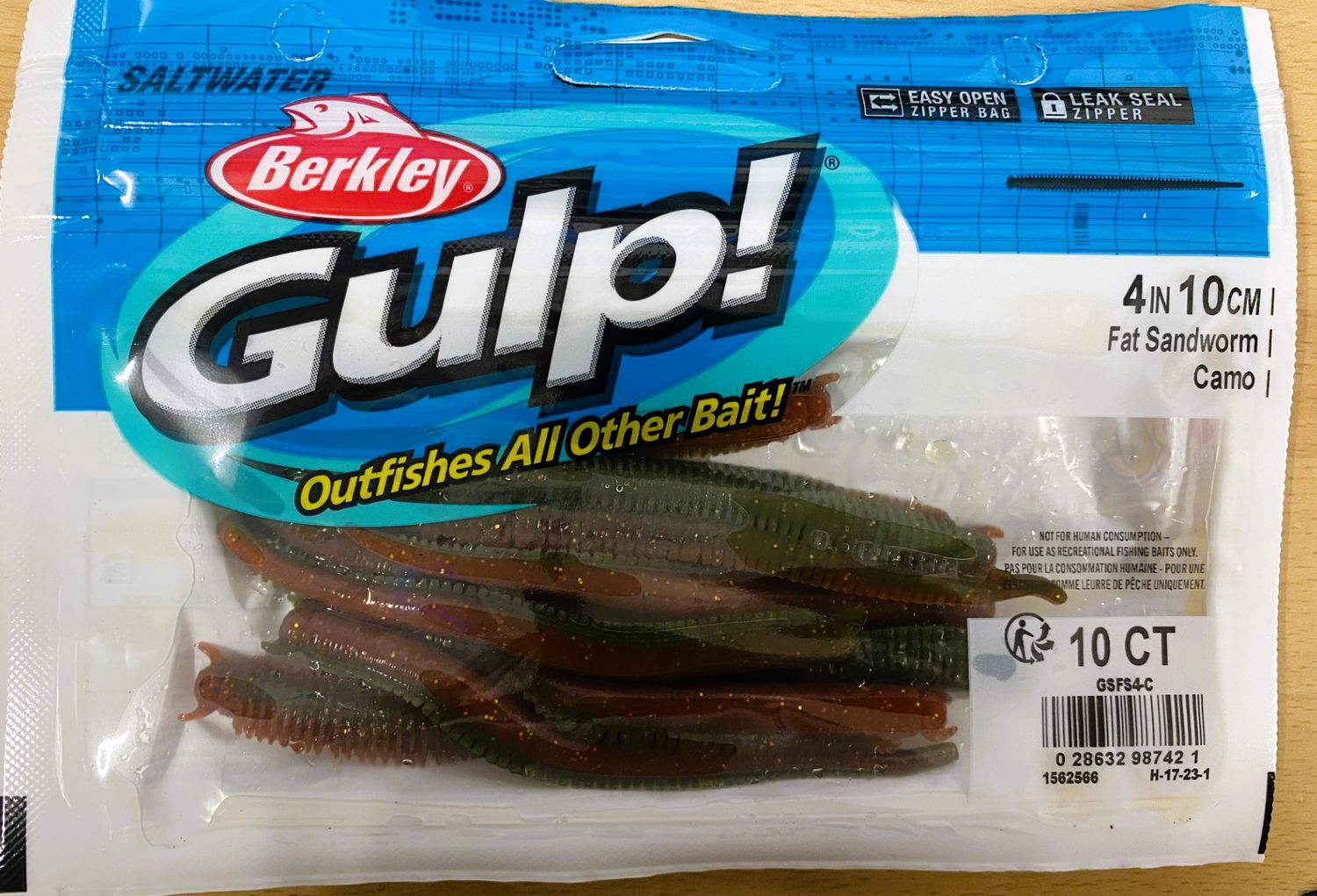 BERKLEY GULP  FAT SANDWORM 4", Colour: CAMO