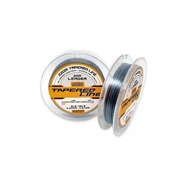 ASSO TAPERED LINE 220M, BREAKING STRAIN: 8-50LB 0.23MM-0.57MM 220M