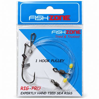 Fishzone 1 Hook Pulley Ready Tied Sea Fishing Rig 3/0