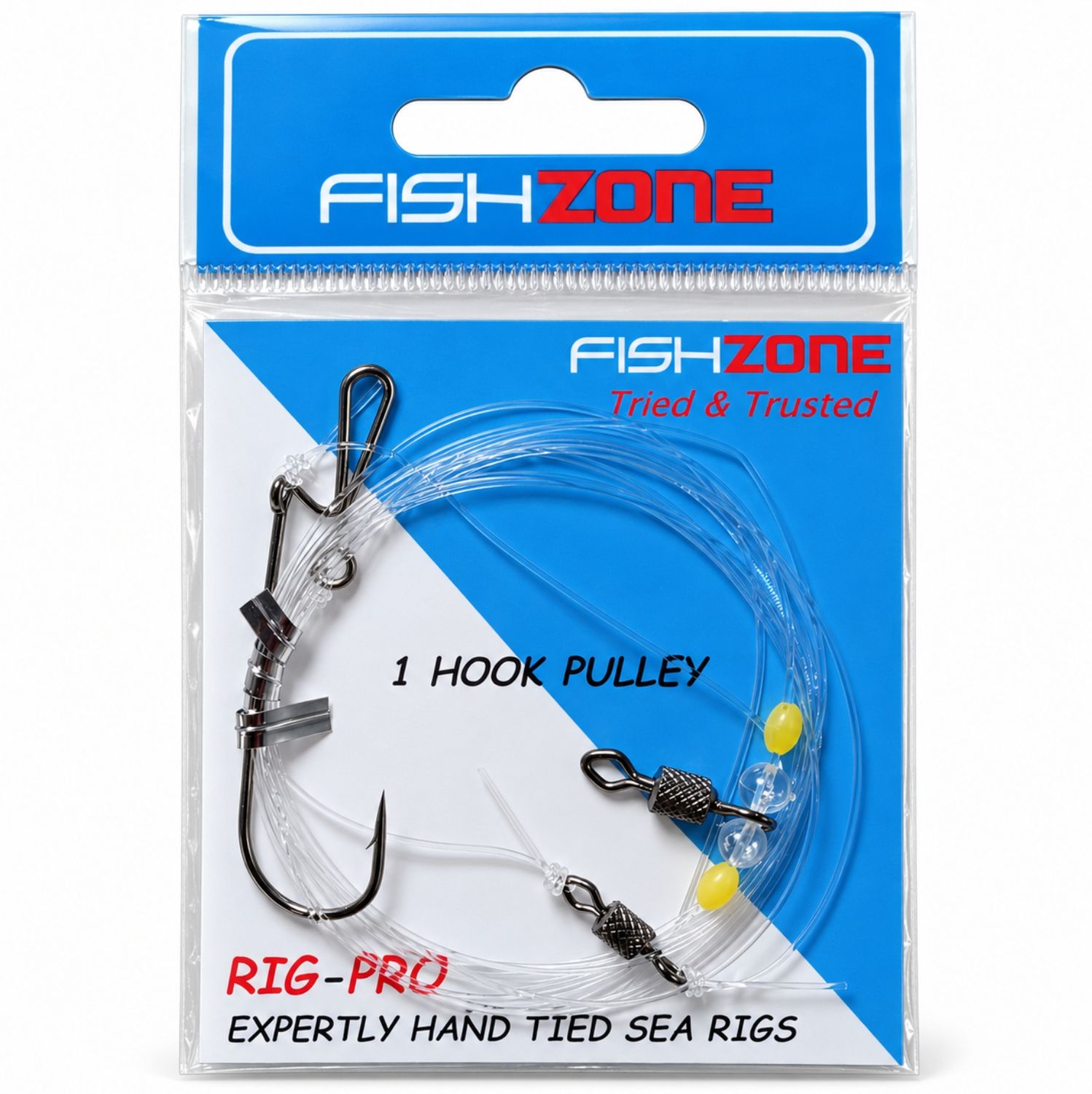 Fishzone 1 Hook Pulley Ready Tied Sea Fishing Rig 3/0, Size: 3/0