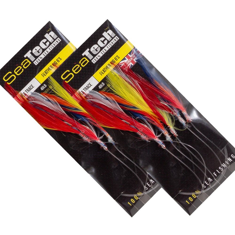 Seatech Feather Rig Multi Colour 1 pack, Type: 3 Hooks