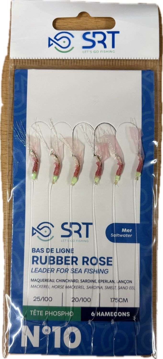 SRT Rubber Rose Sabiki feathers, size.: NO 10