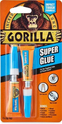 Gorilla Super Glue – 2 × 3 g Tubes