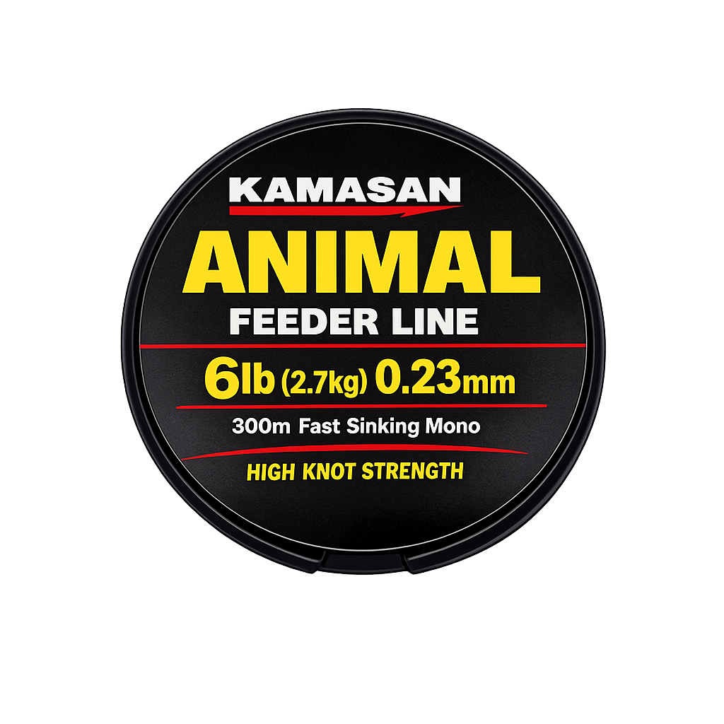 Kamasan Animal Feeder Line – 300 m Fast-Sinking Feeder Mono, BREAKING STRAIN: 6lb