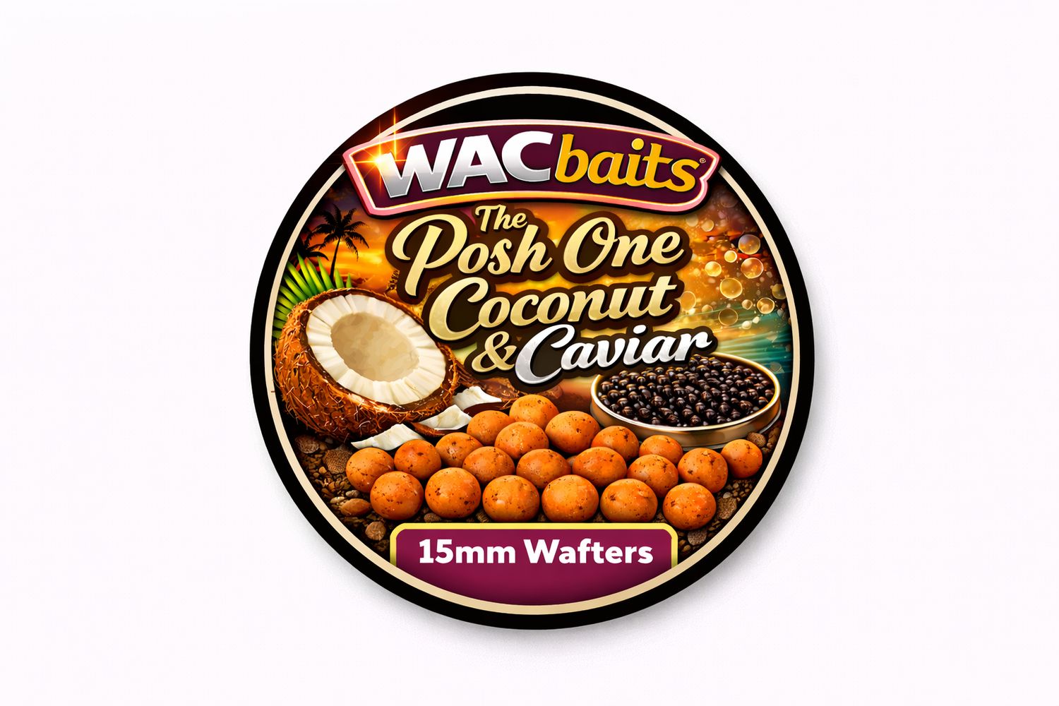 The Posh One Coconut &amp; Caviar – 15mm Matching Wafters