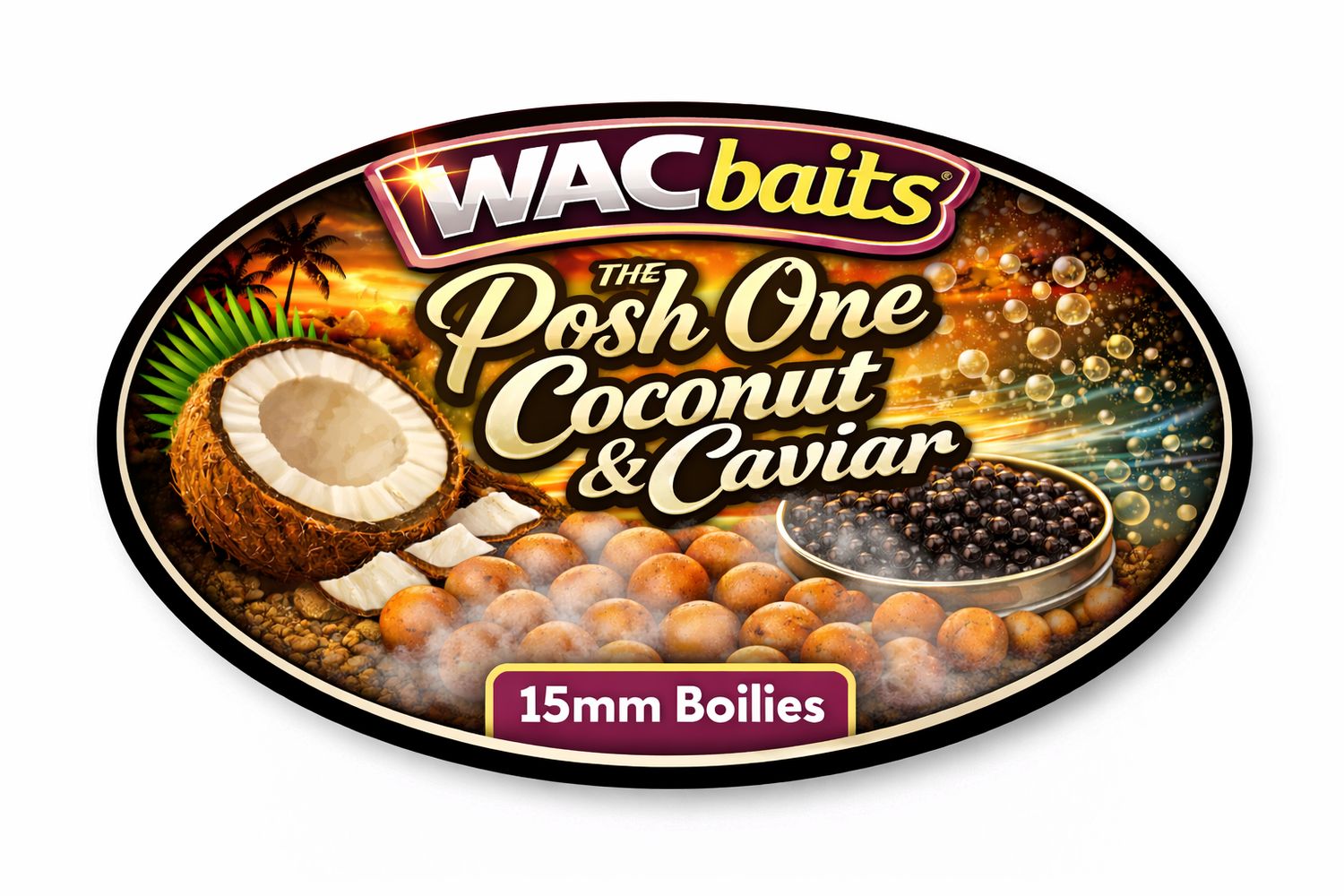 The Posh One Coconut &amp; Caviar – 15mm Boilies (Shelf Life)