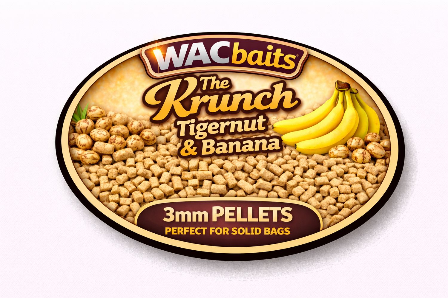 WAC Baits – The Krunch 3mm Pellets (Tiger Nut &amp; Banana) 1kg