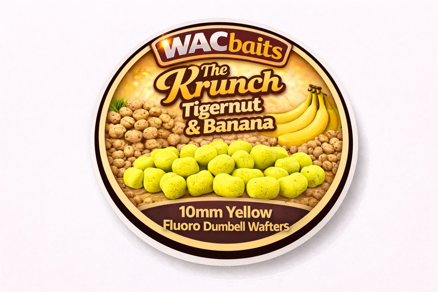 WAC Baits – The Krunch 10mm Fluro Yellow Dumbell Wafters