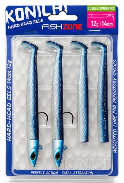 Konichi Hard Head Eel 14cm 12G, Colour: 12g Bluey