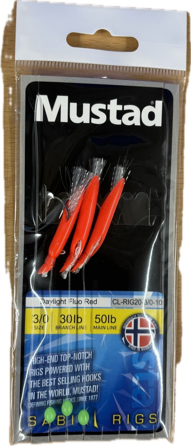 Mustad Sabiki Rig Daylight Fluo Red 3/0